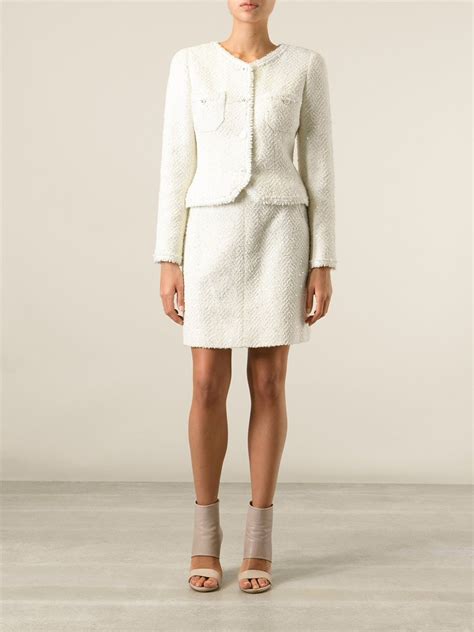 chanel tweed suit women.